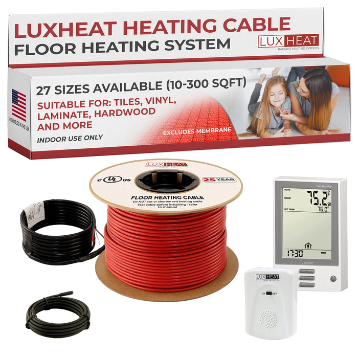 LuxHeat Radiant Floor Heating Cable with Programmable Thermostat