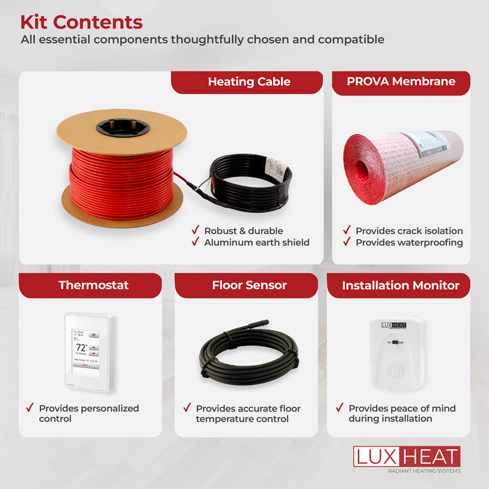 luxheat membrane wifi kit contents