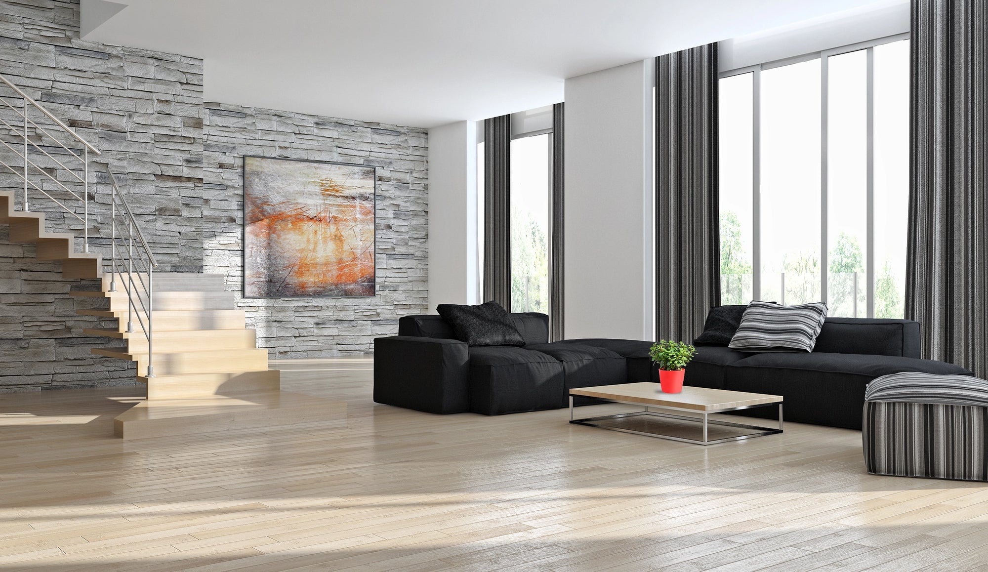 Electric underfloor heating in modern living room for invisible, radiant warmth.