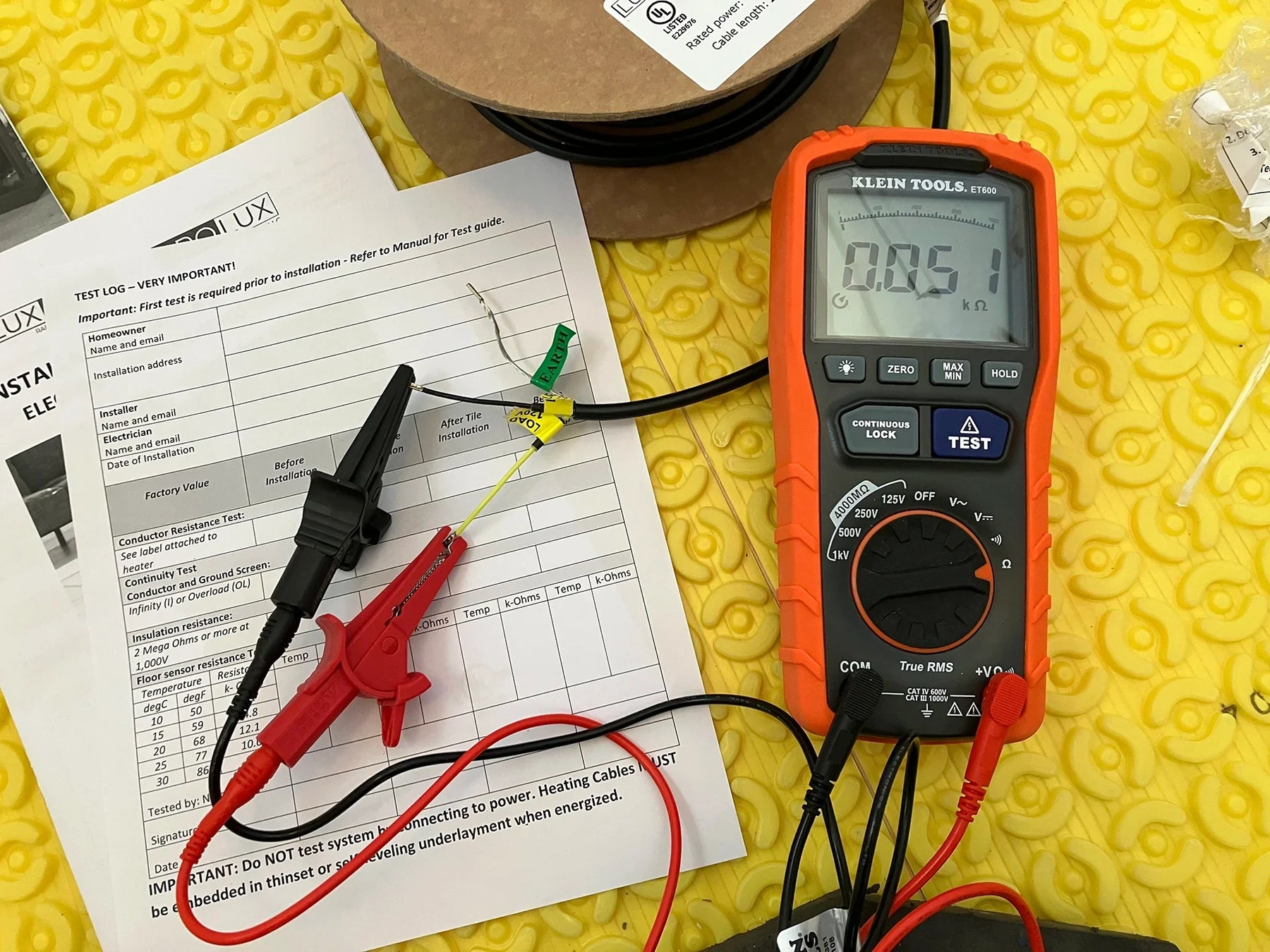 How to Test Your In-Floor Heat Wire