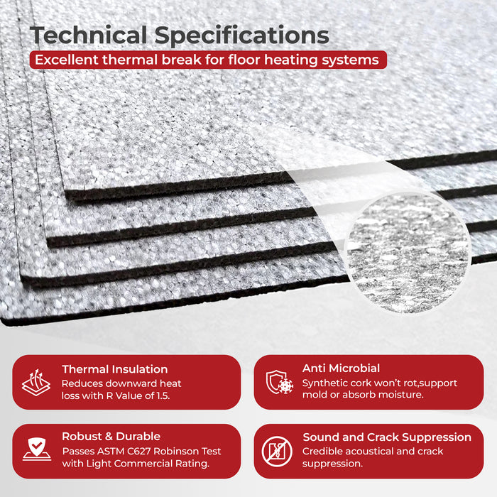 cerazorb insulating underlayment technical specifications