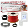 LuxHeat Radiant Floor Heating Cable System with Fixing Strips & Touch Programmable Thermostat