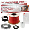 LuxHeat Radiant Floor Heating Cable System with Fixing Strips & WiFi LED Thermostat