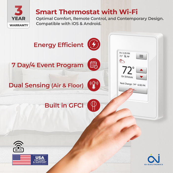 LuxHeat Radiant Floor Heating Cable with WiFi Thermostat