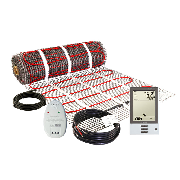 LuxHeat Radiant Floor Heating Mat System with Programmable Thermostat