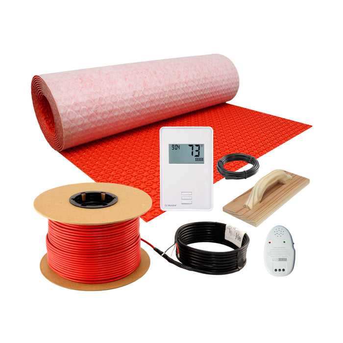 LuxHeat Radiant Floor Heating Cable System with Uncoupling Membrane & Non Programmable Thermostat