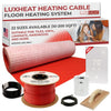 LuxHeat Radiant Floor Heating Cable System with Flex-Heat Membrane & WiFi LED Thermostat