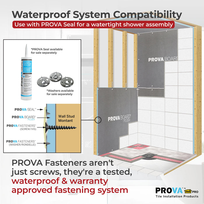 PROVA Fasteners Backer Board Screws 1-5/8"