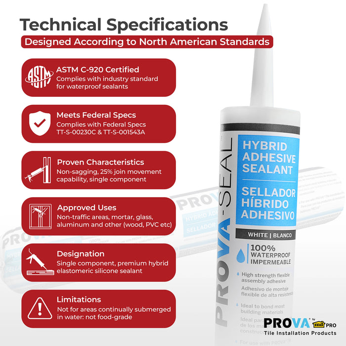 PROVA Seal Hybrid Silicone Waterproof Sealant & Adhesive