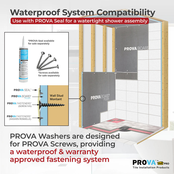 PROVA Wide-Head Tile Backer Board Washers